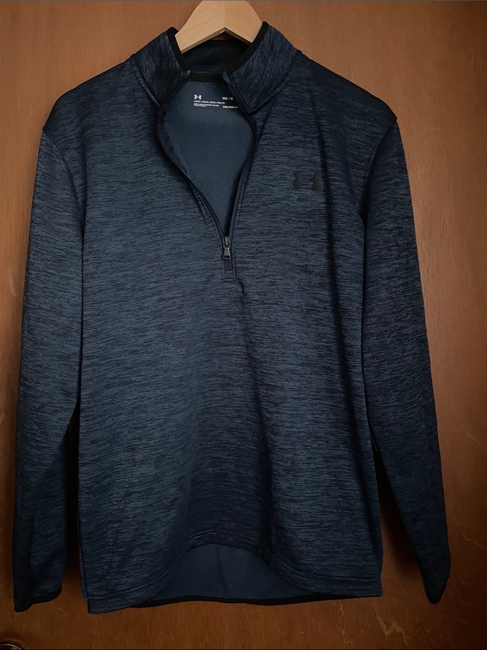 Under Armour Men's Heathered Navy Quarter-Zip Pullover